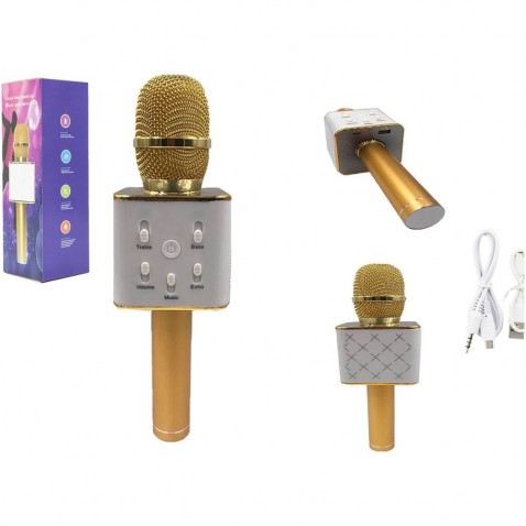 Mikrofon karaoke metal 25 cm-es töltés USB aranyon keresztül