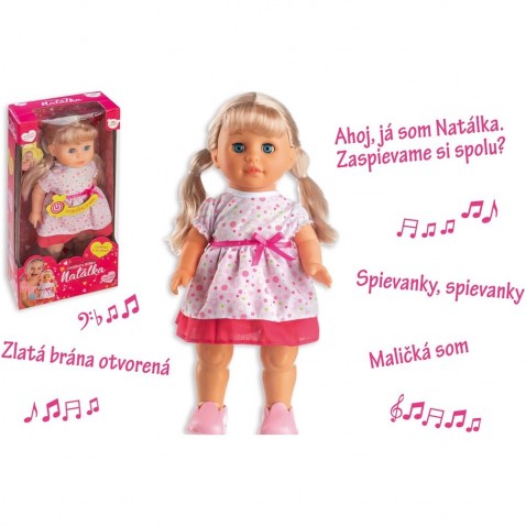 Teddies baba Natálka járkáló és éneklő 42cm elemmel, hanggal