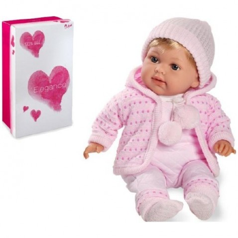 Elian baba / baba 42 cm-es rózsaszín puha test akkumulátor hanggal