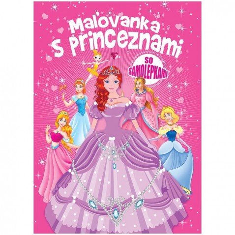Kifestőkönyv hercegnőkkel matricákkal SK változat
