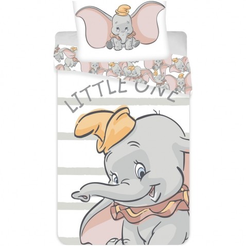 Dumbo Grey stripe pamut ágyneműhuzat 140x200