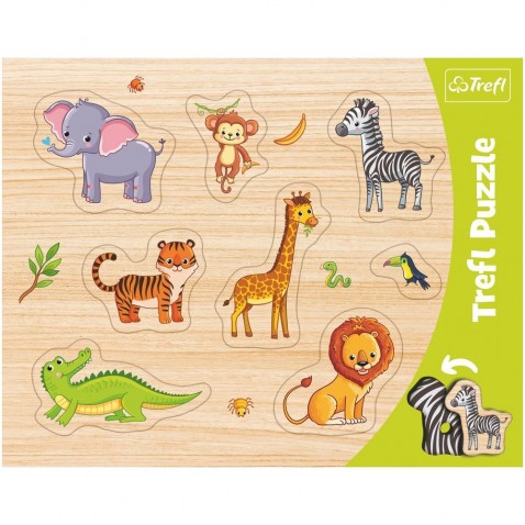 ZOO kirakós / Puzzle board kontúr állatok ZOO fóliában