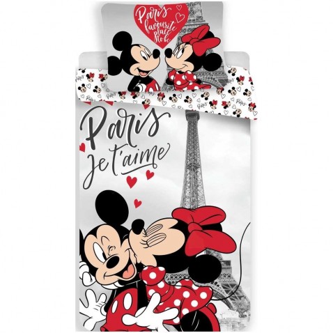 Mickey és Minnie  Paris Eiffel Tower pamut ágyneműhuzat