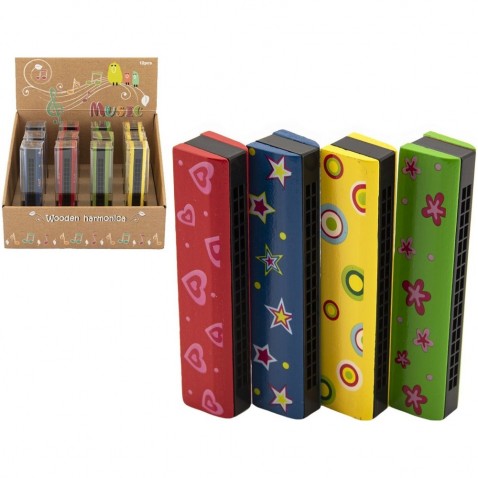 Fa harmonika 13cm 4 színben