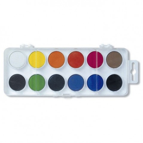 KOH-I-NOOR Vízfestékek 22,5mm 12 szín fehér