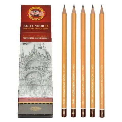 Grafit ceruza KOH-I-NOOR 1500 hatszögletű 5B