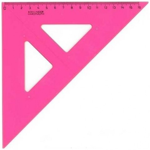 Koh-i-noor Háromszög 45/177 rózsaszín vonallal