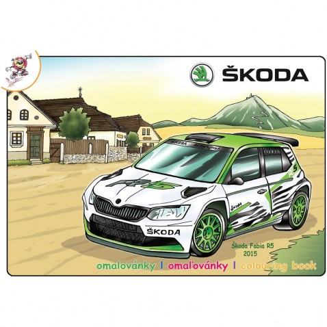 Kifestőkönyv oldal A5 Skoda Car