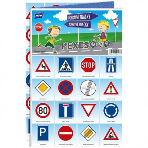 Pexeso 3xA4 közlekedési táblák