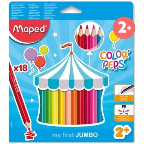 MAPED Jumbo háromszögletű színes ceruza 18 db.