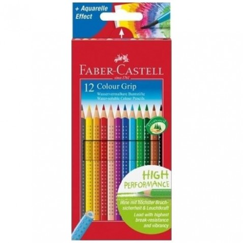 Faber-Castel Eco Grip színes ceruza, háromszög alakú, 12 db.