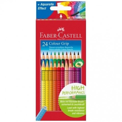 Faber-Castel Eco Grip színes ceruza, háromszög alakú, 24 db.
