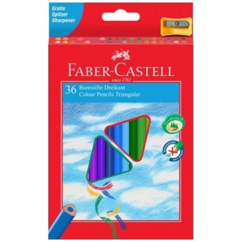 Faber-Castel Eco színes ceruza, háromszög alakú 36 db.,hegyezővel