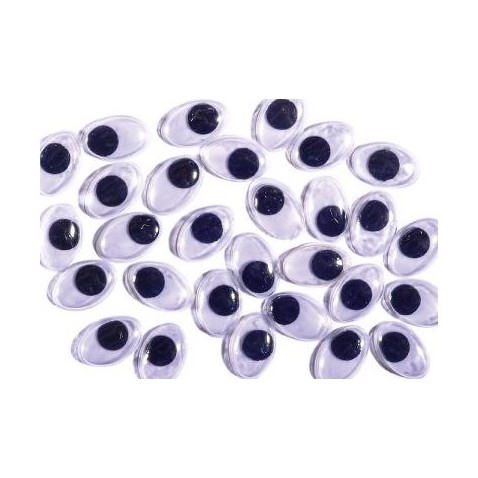 Mozgatható szemek 1,0 cm / 12 db zacskóban