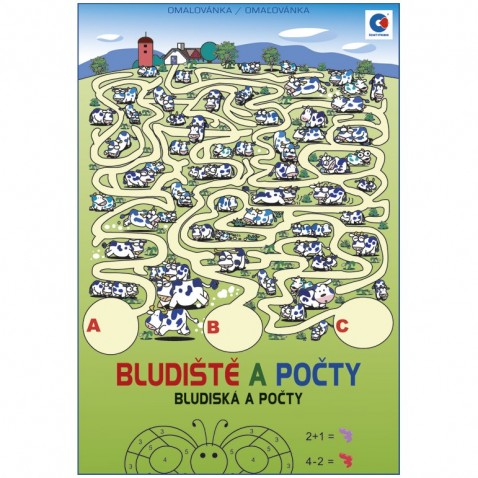 Színező oldalak Mazes és számok A4