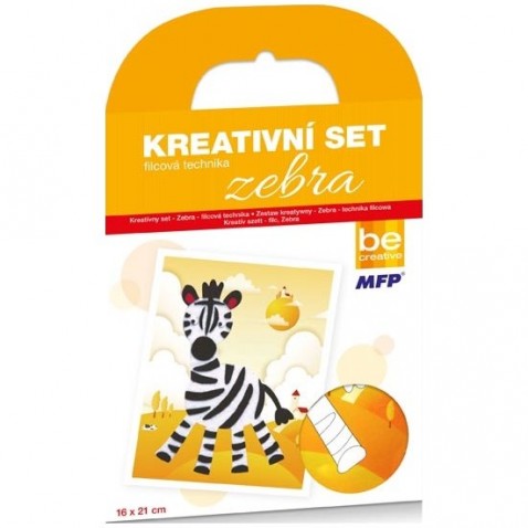 Zebra kreatív filctechnika készlet