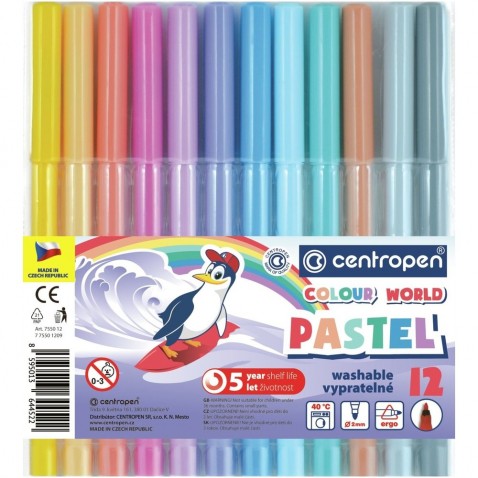 Centropen Colour World filctollak 7550/12 pasztell