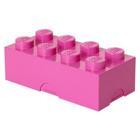 LEGO snack doboz 100 x 200 x 75 mm rózsaszín