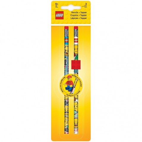 LEGO Iconic grafit ceruza radírral és LEGO klipszel - 2 db