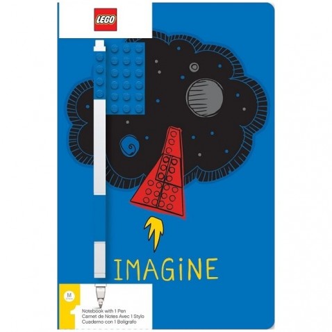 LEGO Stationery A5 napló kék tollal - Imagine