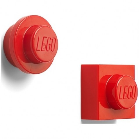 LEGO mágnesek, 2 db-os készlet piros
