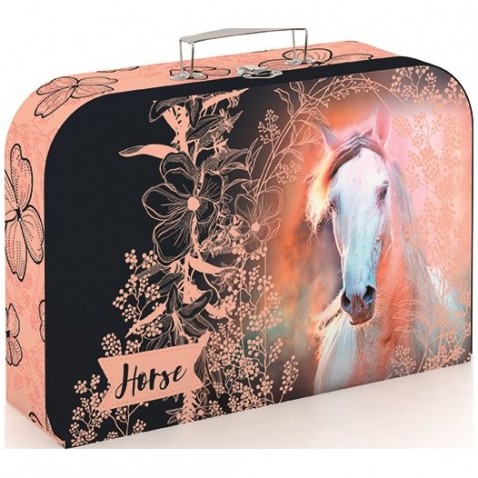 Romantikus ló 21 lamino bőrönd 34 cm