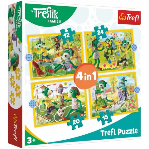 Puzzle 4in1 Family Treflíků