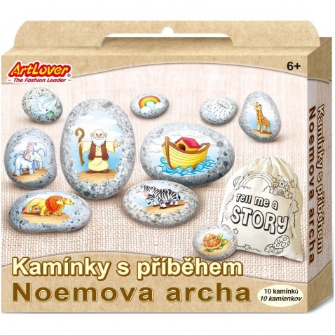 Kavicsokra / kövekre festés Noé bárkája kreatív szettel