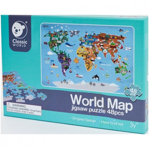 Puzzle Világtérkép / World Map 48 darab