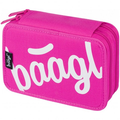 BAAGL Logo rózsaszín kétemeletes tolltartó