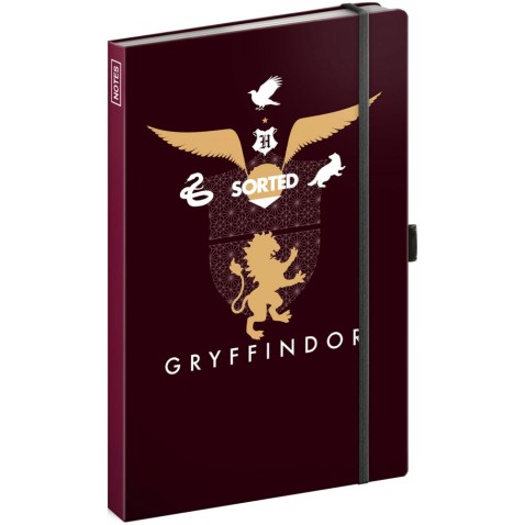 Megjegyzések Harry Potter - griffendéles, bélelt, 13 × 21 cm