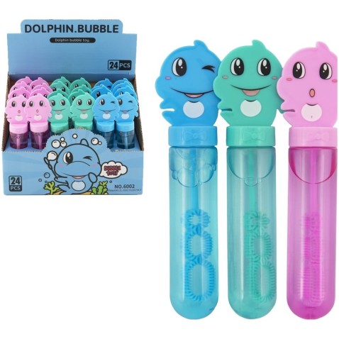 Buborékfújó delfincső 14cm 3 színben