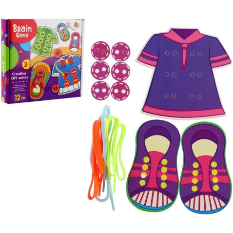 Cipőfűző / madzagok megkötése kreatív készlet