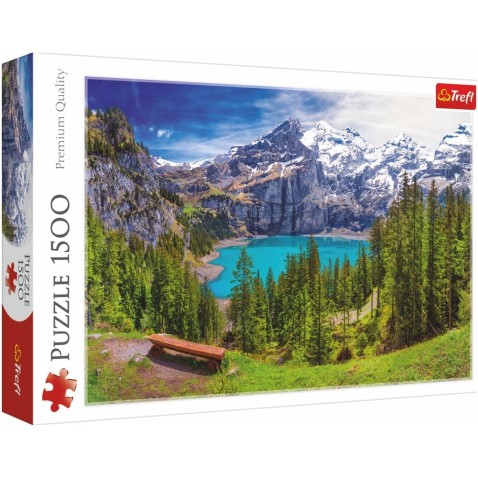 Trefl Puzzle Oeschinen tó Alpok, Svájc 1500 darab