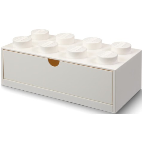 LEGO 8 íróasztal doboz fiókkal - fehér