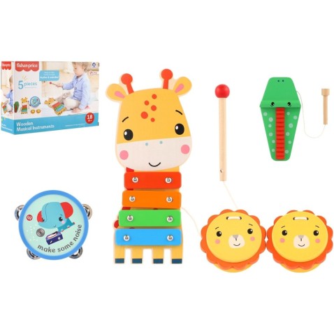 Hangszerek fa 5db