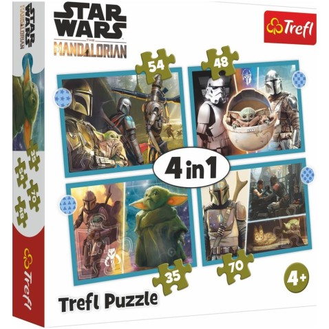 Trefl Puzzle 4 az 1 ben Mandalorian/Star Wars