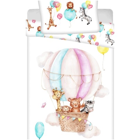 Disney ágyneműhuzat Animals Flying ballon baby kiságyba