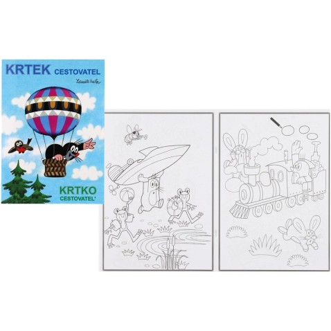 Színező oldal A4 Vakond utazó