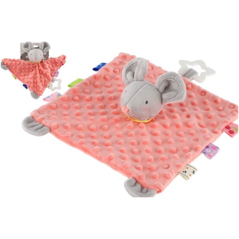 Egér alvó csörgő plüss lazac 0+