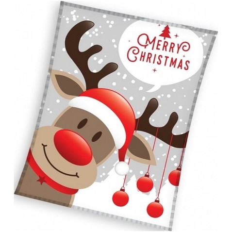 Mikroflanel karácsonyi takaró Rudolph the Reindeer