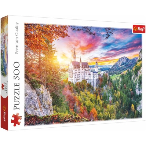 Puzzle View of Neuschwanstein Castle, Németország 500 db