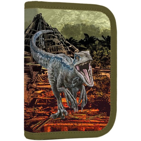 Jurassic World 23 kihajtható tolltartó, üres