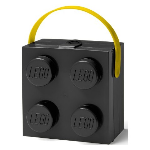LEGO uzsonnás doboz fogantyúval - fekete