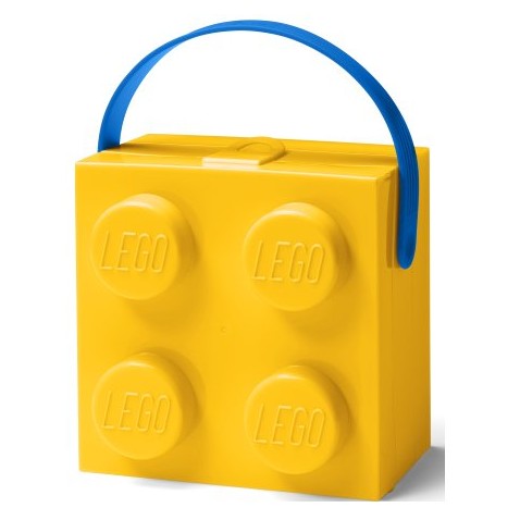 LEGO uzsonnás doboz fogantyúval - sárga