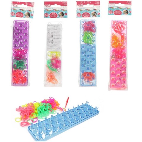 Készítse el saját karkötőjét - gumiszalagok 300db + szerszámok + kötőszövet karkötőhöz