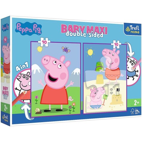 Rejtvény 4 az 1-ben maxi kétoldalas 2x10 darab Peppának jó napja van/Peppa Pig