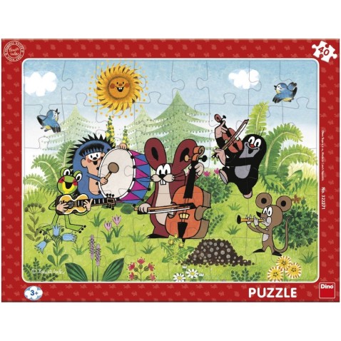 Deszka puzzle Vakond és szalag 40 darab fóliában
