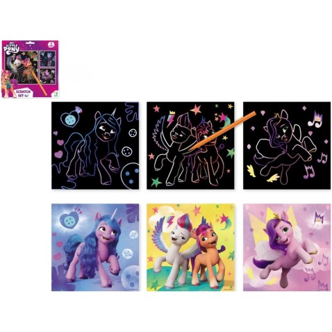 Lekaparható kép 3 db színes My little Pony