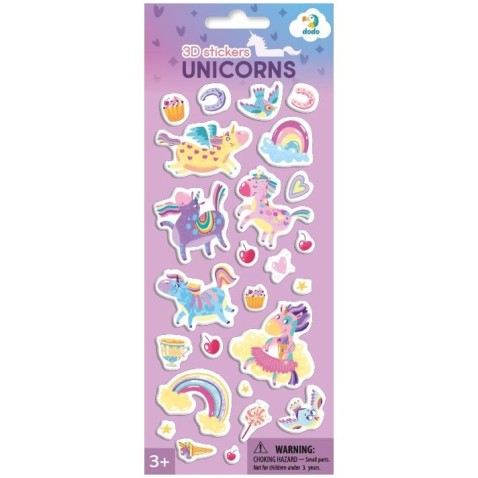 Matricák 3D unikornis hab